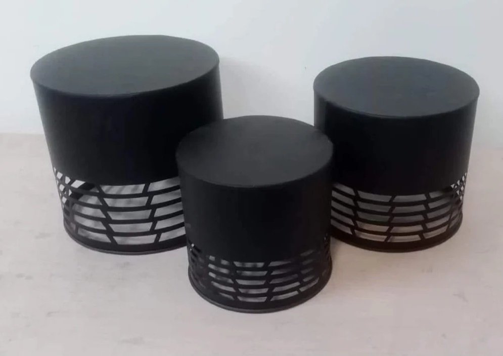 SS Round Plate Riser Set